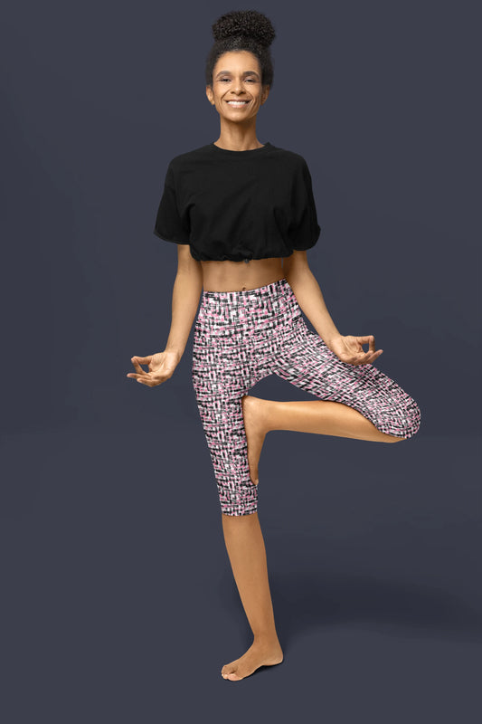 Black & Pink - Capri High Waist Leggings