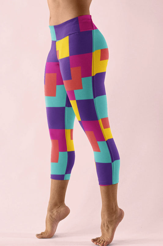 Square - Capri High Waist Leggings