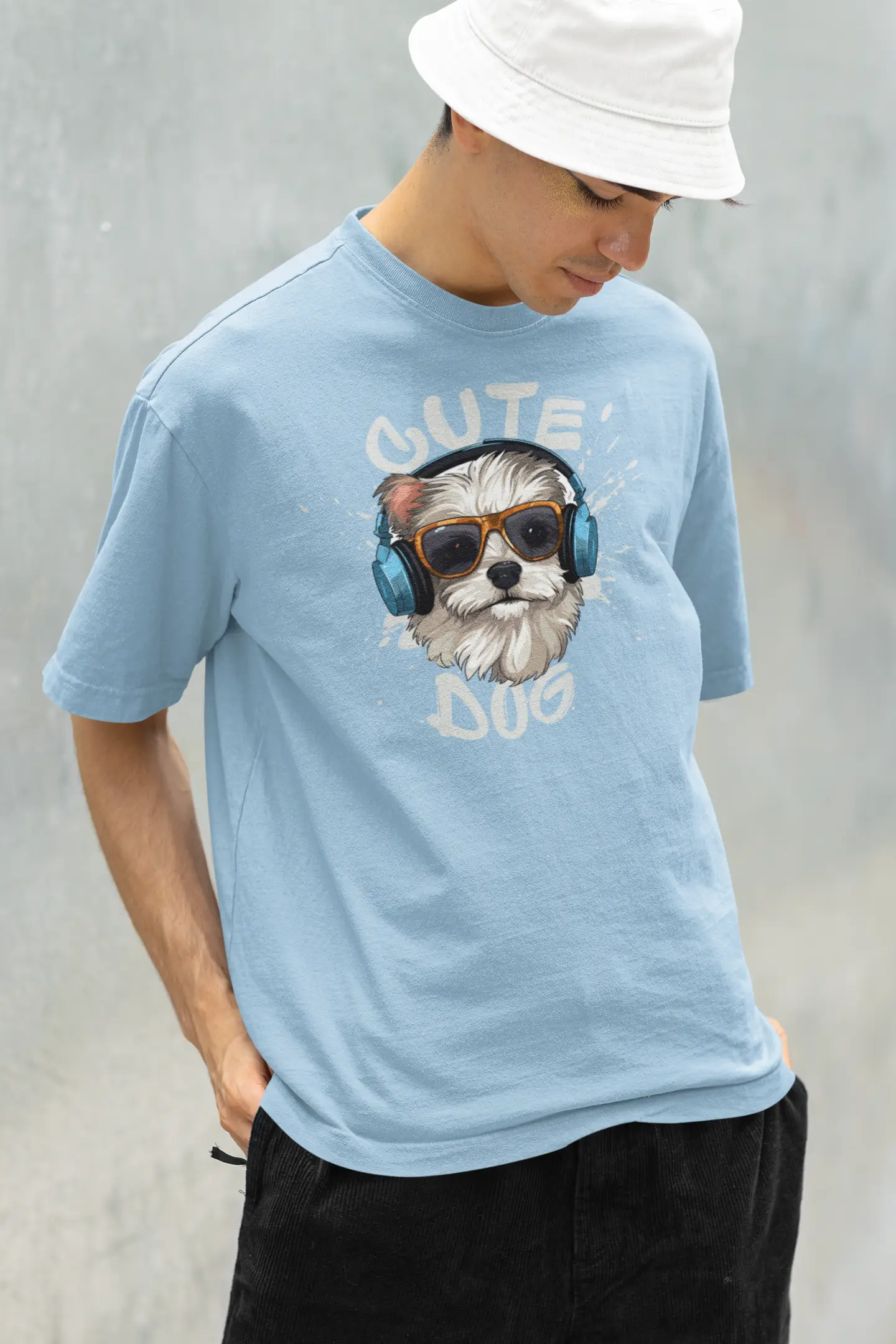 Cute Dog - Terry Oversized T-Shirt