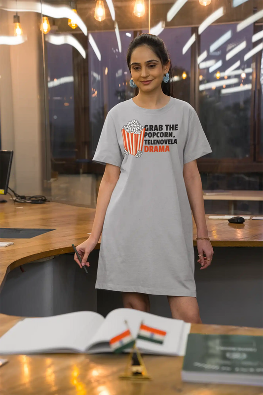 Grab the popcorn T-Shirt Dress